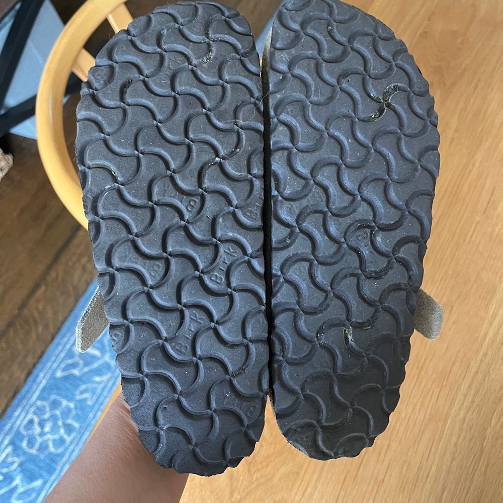 Birkenstock Boston Taupe Suede Slip-On Clogs - Picture 3 of 4